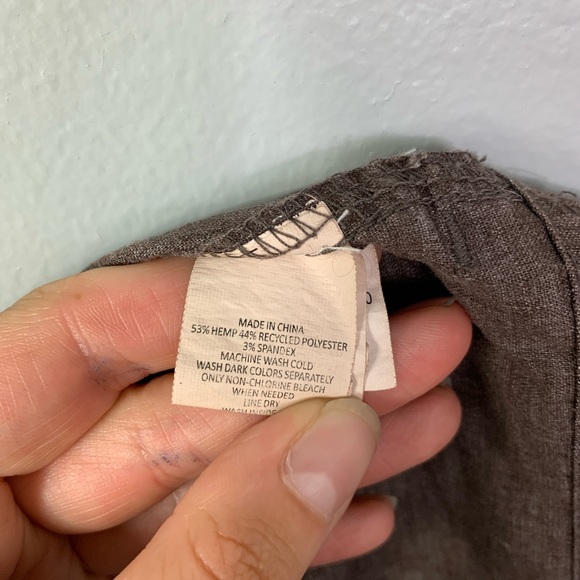 Prana Surta Brown Hemp Blend Drawstring Pants - Picture 7 of 7